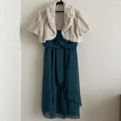 パーティードレス　キャミソールワンピース　ボレロ　結婚式　お呼ばれ