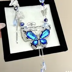 蝶々チョーカー　ビジューネックレスラインストーンネックレスジルコニアネックレス蝶