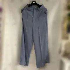 GU ワイドパンツ ブルー S