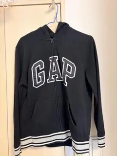 GAP ジップアップパーカー ブラック