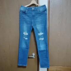 GORGE　ライトブルー ダメージ加工 スキニーパンツ