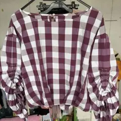 チェック柄長袖シャツ