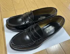 HARUTA ブラックレザー ローファー　24㎝EE