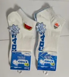 ヒヤロン 接触冷感 靴下 23-25cm スイカ かき氷 COOL 4足セットのサムネイル