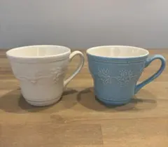 WEDGWOOD マグカップ 2個セット ホワイト ブルー