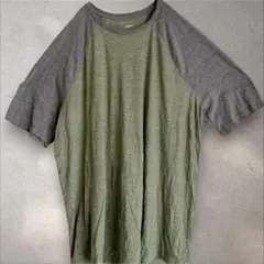 ソノマ ラグラン Tシャツ 丸首 半袖 3XB 緑 混紡 ビッグサイズ デイリーのサムネイル