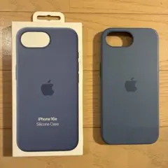 iPhone 16e 純正シリコンケース ウインターブルー