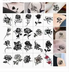 サムコス 薔薇柄タトゥシール