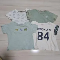 petit main 恐竜 Tシャツ 4枚セット 80cm
