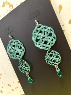 水引 ⌘ ピアス 浅葱 サージカルステンレス　パーツ変更可