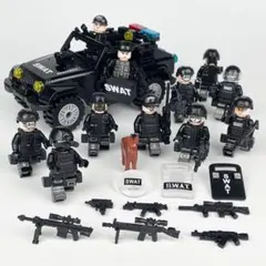SWATミニフィギュアセット 車両付き