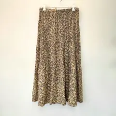 UNIQLOユニクロ　ペイズリー柄 ツイストプリーツロングスカートМ
