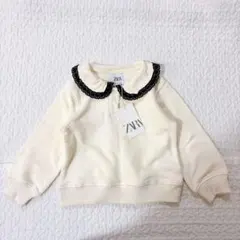 新品未使用⚑ザラキッズ 裏起毛 ピーターパンカラー　スウェット 120