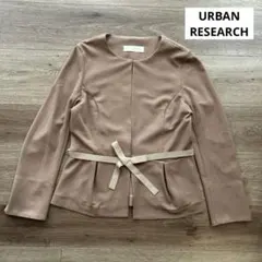 URBAN RESEARCH ノーカラーウエストリボンジャケット38 日本製