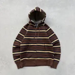 00s HANG TEN ボーダー　ジップパーカー　短丈　vintage 古着
