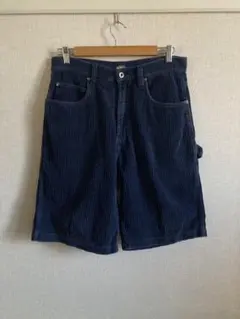 90s UTILITY 太畝 コーデュロイハーフパンツ ネイビー