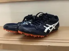 24センチ ASICS 陸上スパイク ネイビー×オレンジのサムネイル