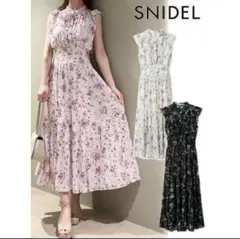 【タグあり】snidel スナイデル Sustainaフリルプリントワンピース