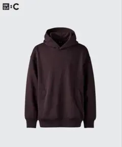 ユニクロC　スウェットオーバーサイズプルパーカ　ワイン
