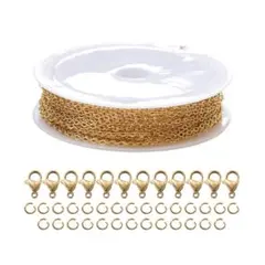 ゴールドチェーン ハンドメイド用アクセサリーチェーン DIY手芸パーツ