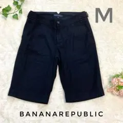 【極美品】バナナリパブリック ウール100% ハーフパンツ 黒 サイズ6 上質のサムネイル