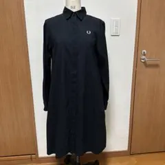 美品】フレッドペリー ♡シャツワンピース♡フィッシュテールUK10 白