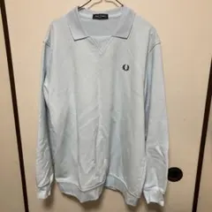 FRED PERRY フレッドペリー ポロ襟スウェット ライトブルー XLのサムネイル
