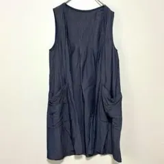 【大人の抜け感】ジャンニロジュディチェ ロングベスト 重ね着コーデ映え【u52】