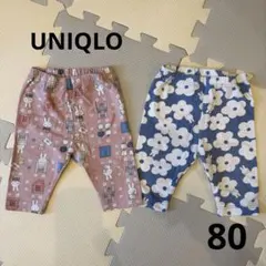 UNIQLO ユニクロ ミッフィー 7分丈 レギンス 80サイズ 2枚セット
