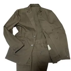 美品】B&Y 東レ素材 セットアップ オリーブ Lサイズ 洗える/防シワ 