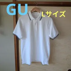 GU ポロシャツ 半袖 ライン入り Lサイズのサムネイル