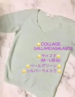 タグ無新品⭐️うっすらシルバーラメのペールグリーンで顔写りが良い綺麗系ニットのサムネイル
