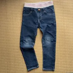 TOPVALU のびるっちキッズ デニムパンツ ハートポケット 110cm