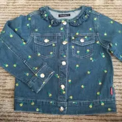 moujonjon　花柄　デニム　ジャケット　120cm