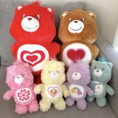 ケアベア　ぬいぐるみセット6体　BIGぬいぐるみ