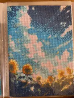 ダイヤモンドアート完成品⑤ひまわり