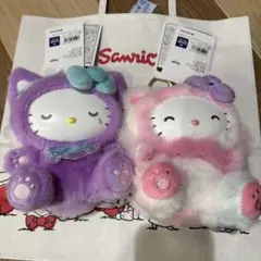 【24時間値下げ】ファインフェイスキャット　ハローキティ　アニマル　2個セット