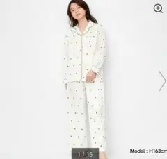 GU サテンパジャマ ハート柄❤️