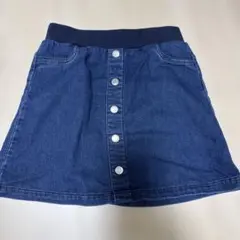 デニム ボタン付きスカート 140cm