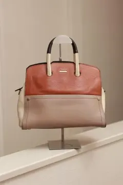 【希少カラー】FURLA フルラ アルテシア ハンドバッグ トリコロール レザー
