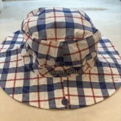 【美品】モンベル　キッズ　帽子　54〜56センチ