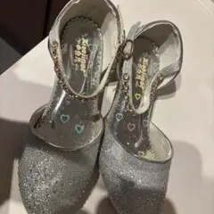 シルバー ビジュー付き フォーマルシューズ