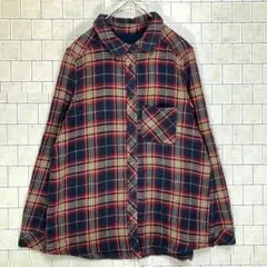 チェック柄シャツ Mサイズ　長袖シャツ　人気デザイン　人気カラー　シンプル