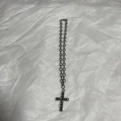 ストーン風付きクロスネックレス