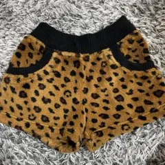 ヒョウ柄フリース半ズボン 140cm