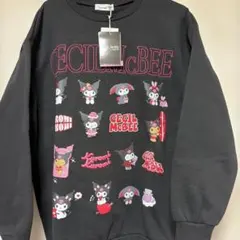 CECIL McBEE　サンリオ　クロミ　トレーナーブラック　Lサイズ