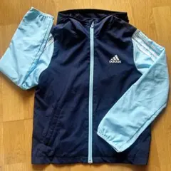 adidas ウィンドブレーカー フード付き ネイビーのサムネイル