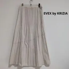 EVEX by KRIZIA 三陽商会ベージュ ロングプリーツスカート 　44のサムネイル