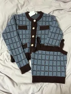 pumpkin PORT パターン編みカーディガン 2点セット