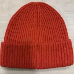 H＆M ニット帽 オレンジ 蛍光色
